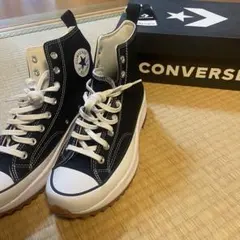 【日本未発売韓国限定】コンバース オールスター 厚底 ハイカット 黒 28.0