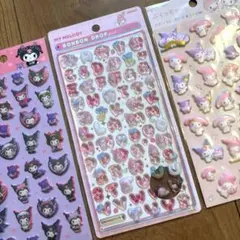 正規品 ボンボンドロップシール サンリオ 文字 マイメロ ピアノ クロミぷくっと