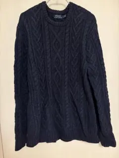 Polo Ralph Lauren ネイビー ケーブルニット S