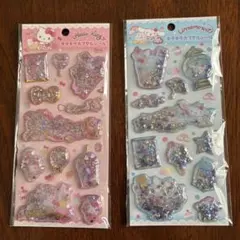 未使用、正規品、サンリオ、キラキラカプセルシール、2点セット