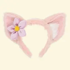 【美品】ディズニーシー限定 リーナベル カチューシャ ピンク お花付き
