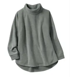 ニット見え　プルオーバー チクチクしにくい　新品未使用　グレー　M 起毛加工