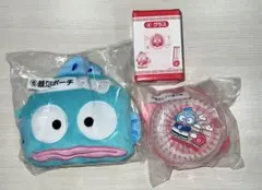 ハンギョドン一番くじ ⑥顔形ポーチ、④グラス、⑨電子レンジ蒸し器 3点セット