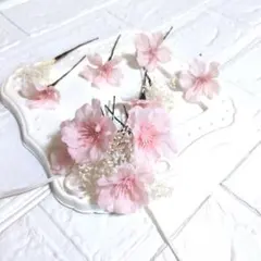 髪飾り、卒業式、桜ヘッドドレス、 ヘッドパーツ、ピンク、結婚式、成人式