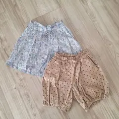 値下アプレレクール☆リセマイン☆ハーフパンツ☆サイズ130☆半ズボン☆花柄セット