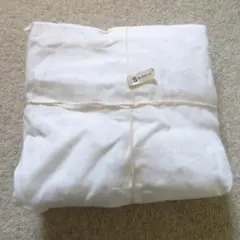 【無印良品】麻平織 ボックスシーツ オフ白 シングルサイズ 未使用 訳あり