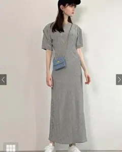 グレイル　チェック柄パフスリーブワンピース[sm36]