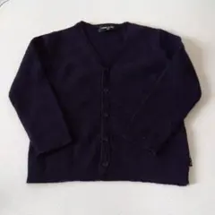 COMME CA ISM ダークネイビー Vネックカーディガン