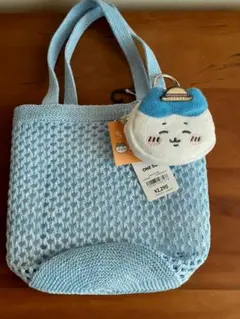 【新品未開封】GU ちいかわ　ハチワレ水色メッシュバッグ キャラクター付きのサムネイル