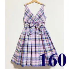 美品 ラルフローレン ワンピース 160 サマードレス リボン レディース Sのサムネイル