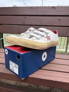 コンバース ワンスター V3 白x赤 サイズ9ベルクロ 日本製