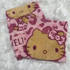 日焼けキティ フェイスタオル ハンドタオル 2点セット ピンク ヒョウ アベイル