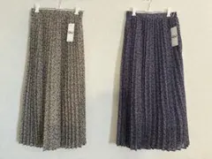 GU ☆新品 S プリーツミディスカート 小花柄 2点まとめ売り