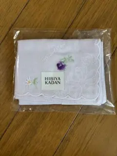 新品HIBIYA KADAN 刺繍ハンカチ 約50cm x 50cmのサムネイル