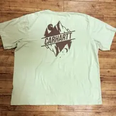 カーハート 2XL 半袖 ポケットTシャツ バックプリント グリーン US古着のサムネイル