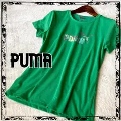 PUMA プーマ グリーン Tシャツ レディース M トップス スポーツ 半袖
