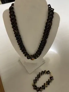 べっ甲 ネックレス &ブレスレット【ヴィンテージ】