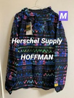 メンズ新品HerschelSupplyホフマンアノラックジャンパーブラック系柄M