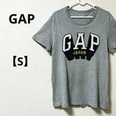 ギャップ【S】半袖Tシャツ　コットン　クルーネック　グレー　メンズ　ロゴプリント