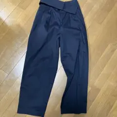URBAN RESERACH ネイビー ワイドパンツ ハイウエスト ベルト付き