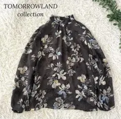 トゥモローランドコレクション　シルクフラワープリント ハイネックギャザーブラウスのサムネイル