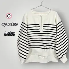 o♪ ap retro アプレトロ ダイバーニット深Vニットプルオーバーのサムネイル