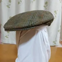 値下げ！ツイード ハンチング帽 グリーン系 スコットランド製　サイズL