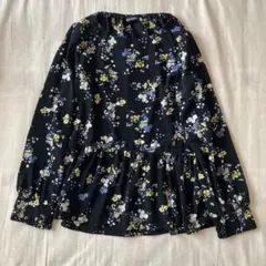 花柄長袖ブラウス 100cm~