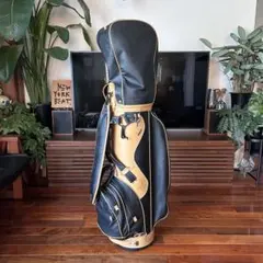 BURBERRY GOLF キャディバッグ ネームタグ付 金具ゴールド ブラック BURBERRY GOLF キャディバッグ ネームタグ付 金具ゴールド ブラック