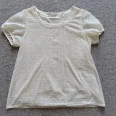 any SiS 半袖 カットソー アイボリー 刺繍のサムネイル