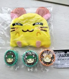 とっとこハム太郎　セット売り ふわふわフェイスポーチ　ガチャ