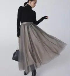 anuans シアーボリュームチュールスカート アニュアンス