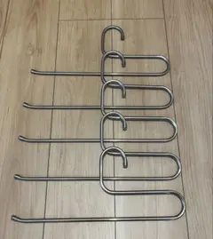 臭いがつかないアルミ製パンツ用ハンガー5本セット