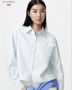 UNIQLO JW ANDERSON シャツ/ストライプ　LIGHT BLUE