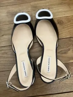 FABIO RUSCONI ファビオルスコーニ　ミュール　ローヒール　ブラック