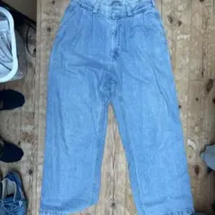 GU ワイドデニムパンツ