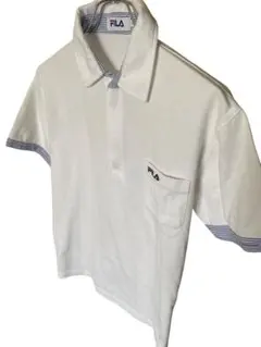 FILA ホワイト ポロシャツ ジッパー付きサイズM