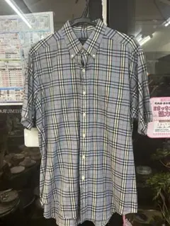 Burberry チェック柄 半袖シャツ LL