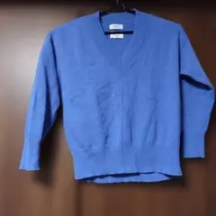 OPAQUE.CLIP ブルー Vネック ニット