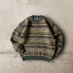 US古着【ヴィンテージ 3Dニット/デザインニット】総柄 メンズL US古着【ヴィンテージ 3Dニット/デザインニット】総柄 パープル メンズL