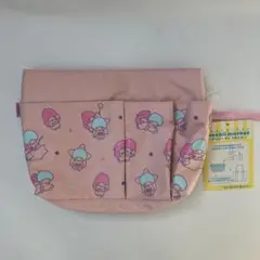 サンリオ　キキララ　リトルツインスターズ　バッグインポーチ　平成レトロ