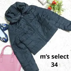 ♥m’s select♥フェザーダウンジャケット（XS）黒/襟付きのサムネイル