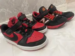 Nike ニューバランス　レッド ブラック スニーカー　ナイキ