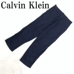 LA6788 カルバンクライン 麻 ストレッチカジュアルパンツ ネイビー XL