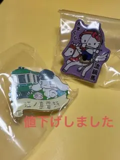 シナモロール・キティ ご当地ピンバッジ2点セット