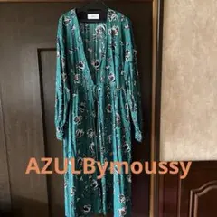 AZUL フラワー柄 グリーン 羽織り