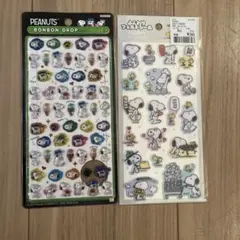 【正規品】スヌーピー ボンボンドロップシールmini きょうだい、フェルトシール