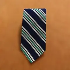 Polo Ralph Lauren ネクタイ ストライプ 紺/白/緑 イタリア製のサムネイル