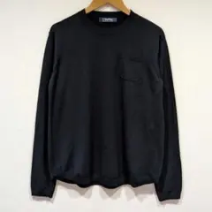'S MaxMara クルーネック 長袖ニット ポケット付き　　ウール　黒のサムネイル