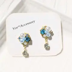 D-97　ハンドメイド☆ビジューピアス／イヤリング